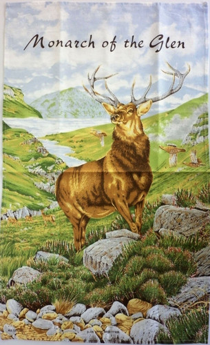 glen appin cotton monarch of the glen tea towel brand new 3124 p.jpg
