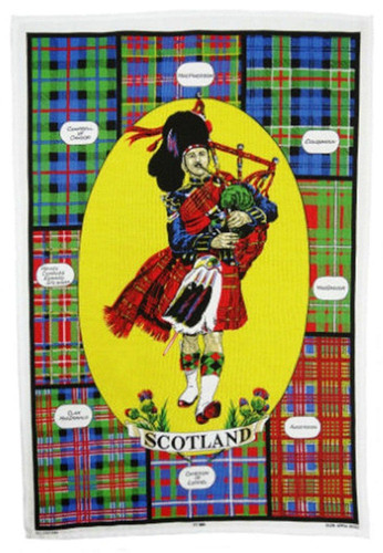 glen appin cotton tartan piper tea towel brand new 3121 p.jpg