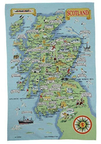 glen appin cotton map of scotland tea towel brand new 3126 p.jpg