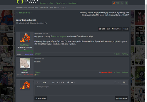 kiwifarmsaaf4t2h7gc3dfc5ojhmqruw2nit3uejrpiagrxeuxiyxcyd.onion conversations regarding a chatban.110.png
