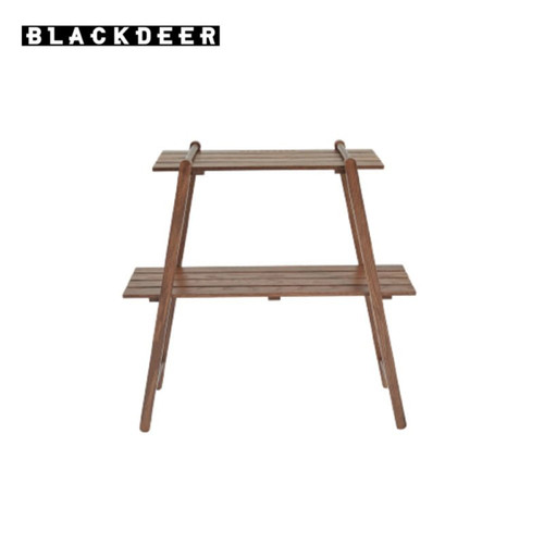 Blackdeer Nature Oak double layer Shelf black walnut 1 3.jpg