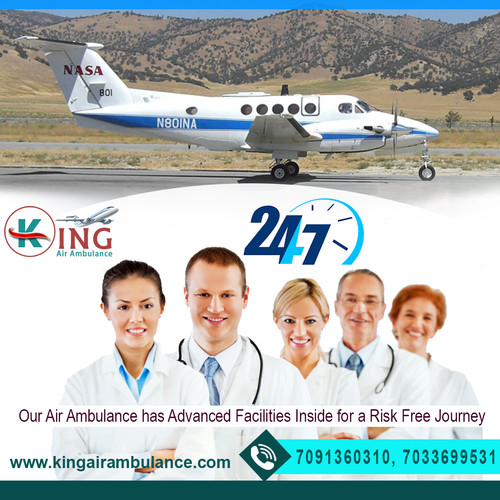 King Air Ambulance Service in Bagdogra provides a complete medical support team along with MD doctors, highly trained nurses, and paramedical staff to the care of the patient during the journey.  
More@ https://shorturl.at/GVY01