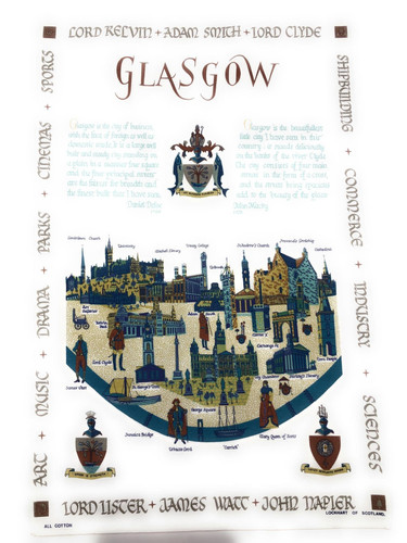 crest of glasgow scottish limited edition tea towel 6986 p.jpg