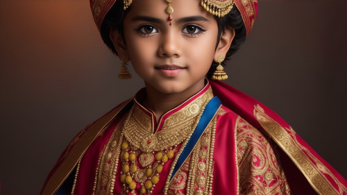 Default a pretty 10 years old boy dressed in Indian culture fu 0 6000905a ffe9 435c b60c 2875ff3c3e6.jpg