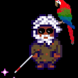 saba with parrot.gif