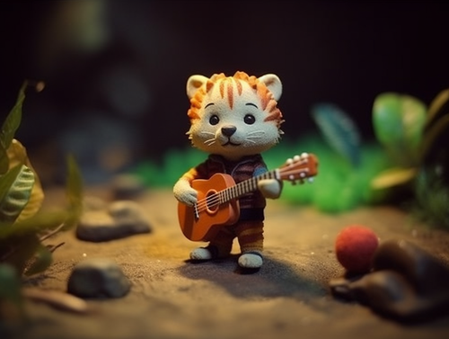 chowmeins A tiny cute tiger singer claymation style c310b8f0 d1bb 4bba a58d baa06a0f6a77.png