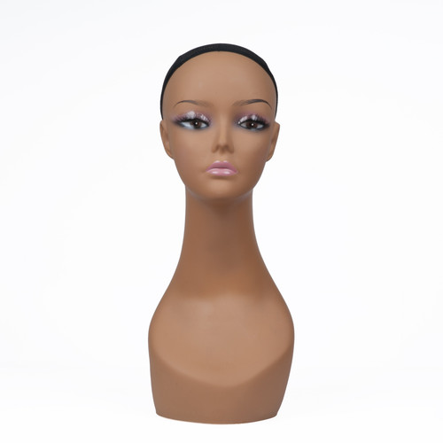 Tan Mannequin Head with Long Neck Displaying Wigs Accessories.jpg