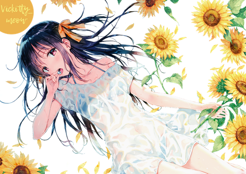 sunflowers summer by vickitty meow dbon9a0 fullview.png