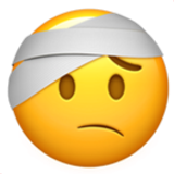 face with head bandage