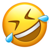 rolling on the floor laughing