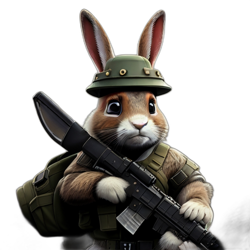 Default Hase mit Soldatenhelm und gewehr in der Hand 1 4b2c0ed8 1eca 435b 99c7 d0987b65bb0f 0 (1).png