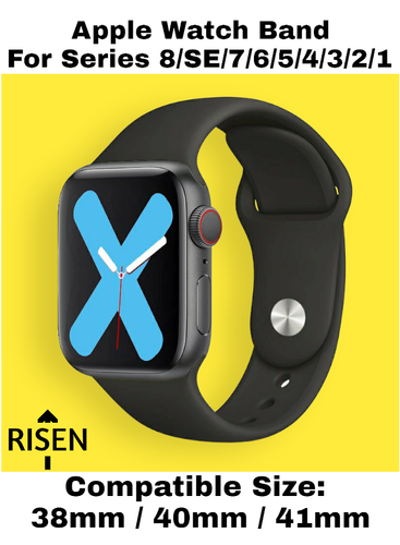 Black silicone strap for apple watch band 45 mm variants 7.png