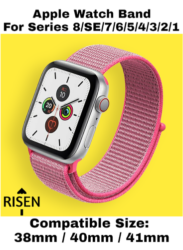 hot pink nylon loop strap for apple watch band 44 variants 11.png