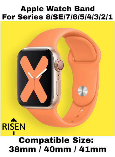 Papaya silicone strap for apple watch band 45 mm variants 45.png