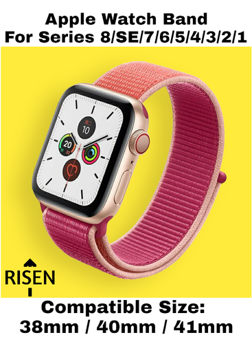 pomegranate nylon loop strap for apple watch band 44 variants 46.png
