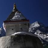 The Stupa Namche with Karyoloug in the back ground