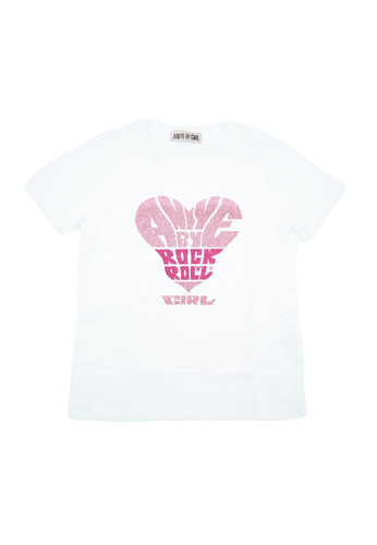 aniye by girl kids t shirt bianca logo glitter bambina a.jpg