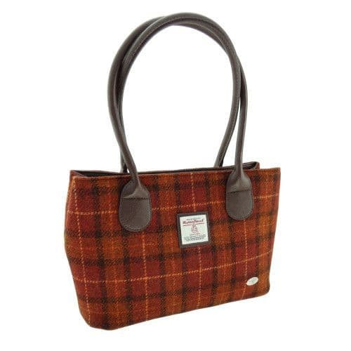harris tweed cassley classic handbag in brown with orange overcheck lb1003 col 117 8509 p.jpg
