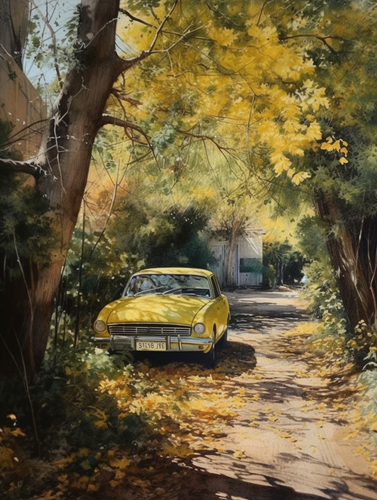 mhoydich watercolor painting where the trees are yellow in the 5110c181 ed7c 484b 954a cd8726c5ef6b.png