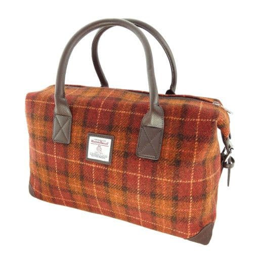 women s harris tweed esk overnight bag in brown with orange overcheck lb1006 col117 8414 p.jpg