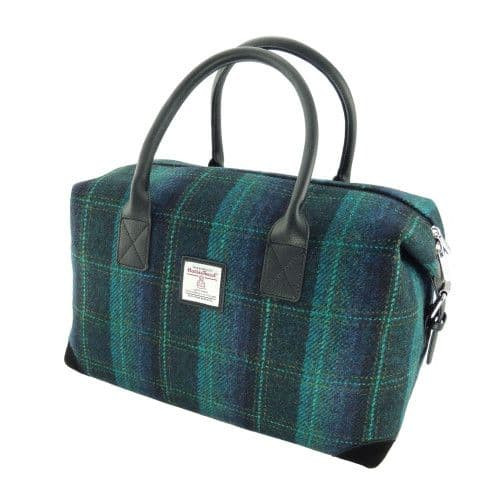 women s harris tweed esk overnight bag in blue with turquoise overcheck lb1006 col119 8415 p.jpg