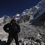 looking down on the Khumbu Glacier