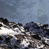 The group trekking on Dusa 4580