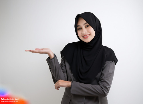 Firefly beautiful+malay hijab young girl shows customer satisfaction 71661.jpg