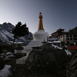 Mani stones and Stupa at Thyangboche Monastery