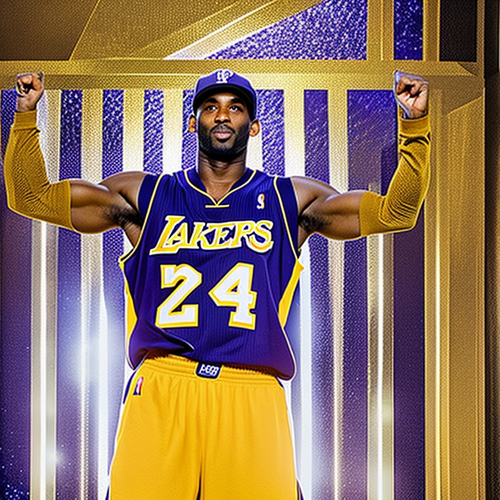 fashion photography of kobe bryant dressed in large hiphop clothes from 1980s wearing sneakers s (1).png