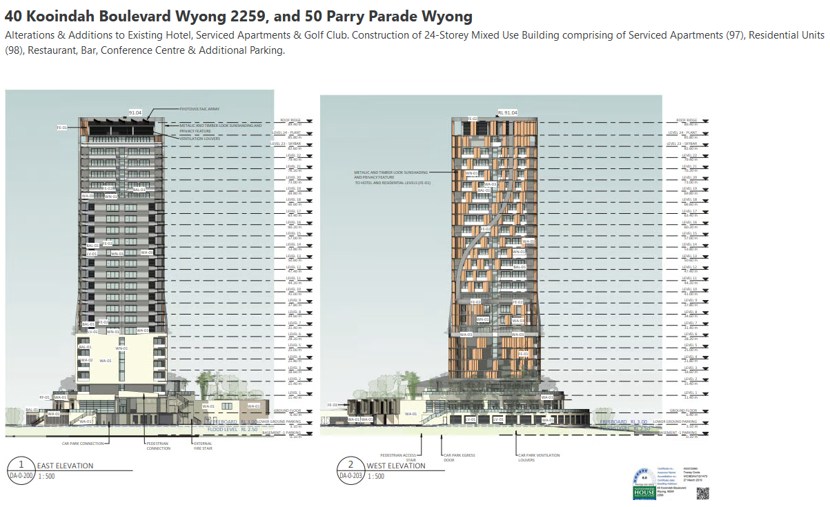 Proposed: WYONG | Golf Club Tower | 26st/88m | Hotel/Residential ...