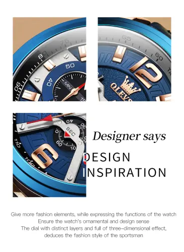 OLEVS Watch for Men Waterproof Luminous Original Leather Strap watch 4.webp