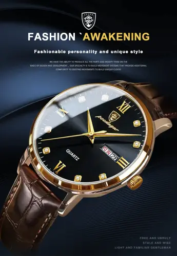 POEDAGAR Men's Watches Top Brand Luxury Men Wrist Watch Leather Quartz Watch 1.webp