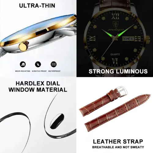 POEDAGAR Men's Watches Top Brand Luxury Men Wrist Watch Leather Quartz Watch new watch.webp