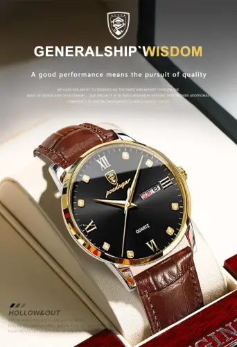 POEDAGAR Men's Watches Top Brand Luxury Men Wrist Watch Leather Quartz Watch 5.webp