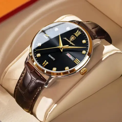 POEDAGAR Men's Watches Top Brand Luxury Men Wrist Watch Leather Quartz Watch.webp