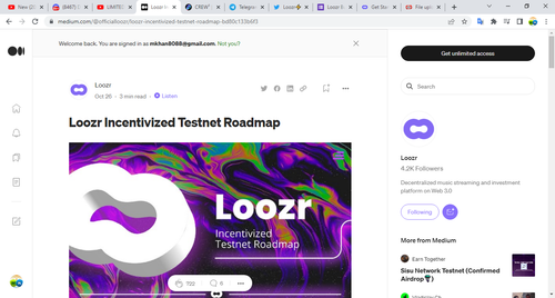 Loozr Incentivized Testnet Roadmap by Loozr Oct, 2022 Medium Google Chrome 18 11 2022 5 17 27 μμ.png