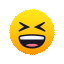 grinning squinting face