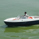 Motorboat at Kankaria lake