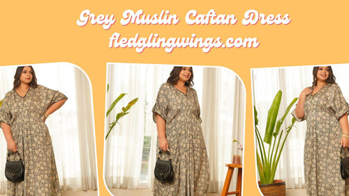 Grey Muslin Caftan Dress.jpg