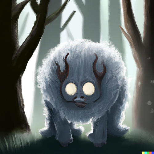 DALL·E 2022 11 17 09.02.46 the most terrifying fluffiest thing ever monster in the woods fantasy sty.png