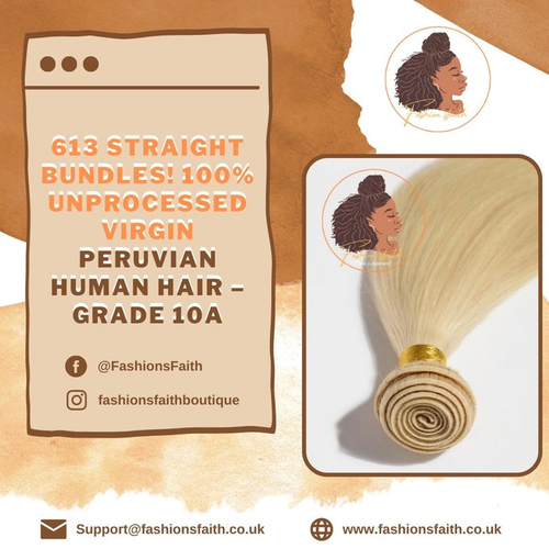 613 Straight Bundles! 100% Unprocessed Virgin Peruvian Human Hair – Grade 10A.png
