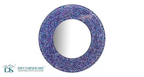 DecorShore Blue and Purple 24 inch Round Mosaic Mirror.jpg