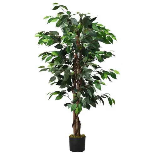 Gymax 4Ft Artificial Ficus Tree Fake Greenery Plant Home Office Decoration b640c22c 33c2 4ed0 a59a 7.webp