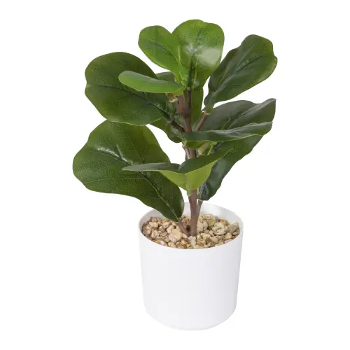 Mainstays Indoor 12 x 4 Artificial Fiddle Leaf Plant in White Pot Green 1pc 28fb1461 0cdf 40c5 b495 .webp