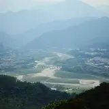 00012 石壁潭山眺望內灣線