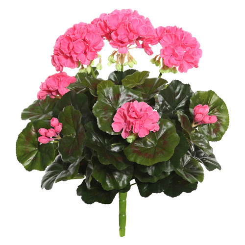 Vickerman Everyday Artificial Pink Geranium Bush 15 5 Long Premium Faux Floral Decor Wedding Arrange.jpg