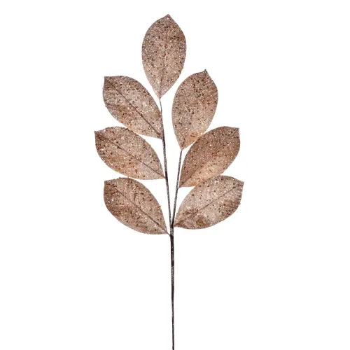 Vickerman 27 Artificial Rose Gold Glitter Leaf Christmas Spray 4 per bag c00f3619 7f65 45d8 9f08 b5f.webp