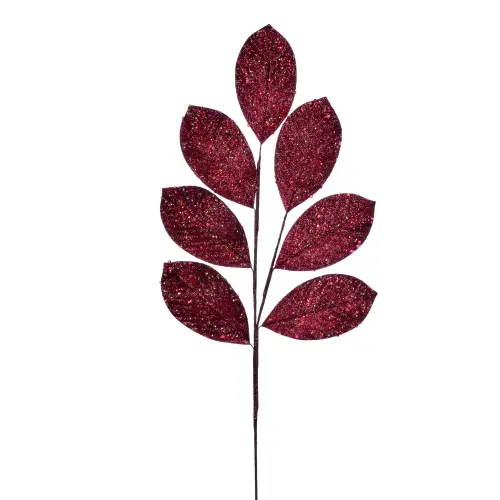 Vickerman 27 Artificial Burgundy Glitter Leaf Christmas Spray 4 per bag dfcba743 c404 4837 a1e1 53e6.webp