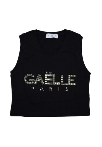 gaelle paris kids canotta nero logo borchie bambina a.jpg